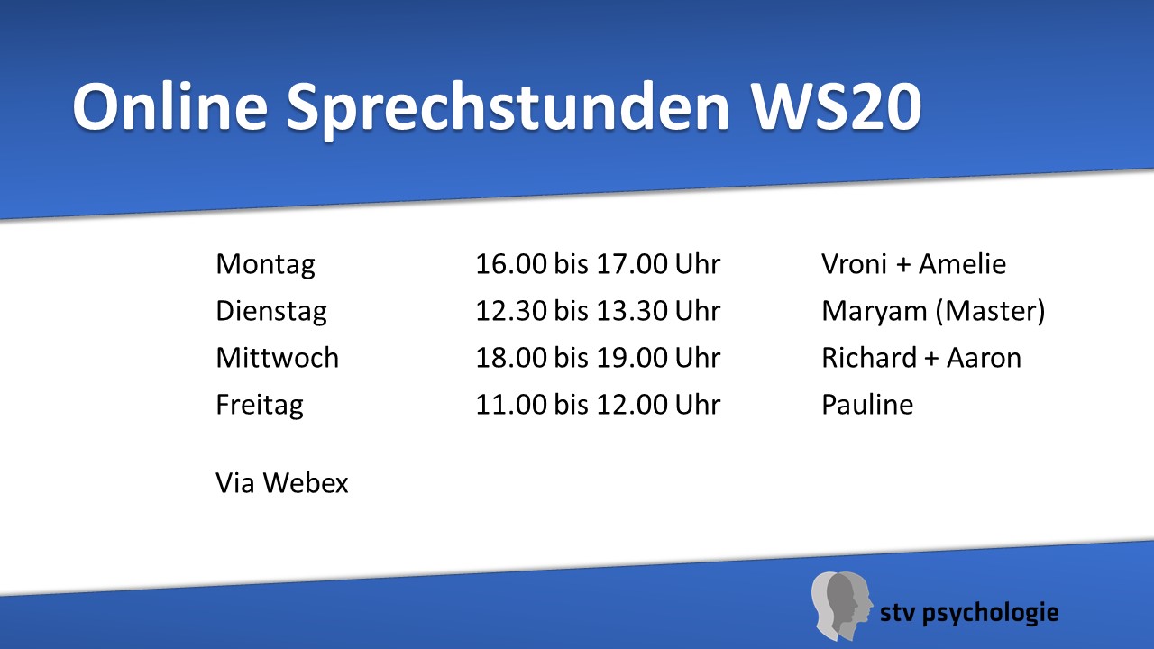 Sprechstunden WS20 Sprechstunden WS20